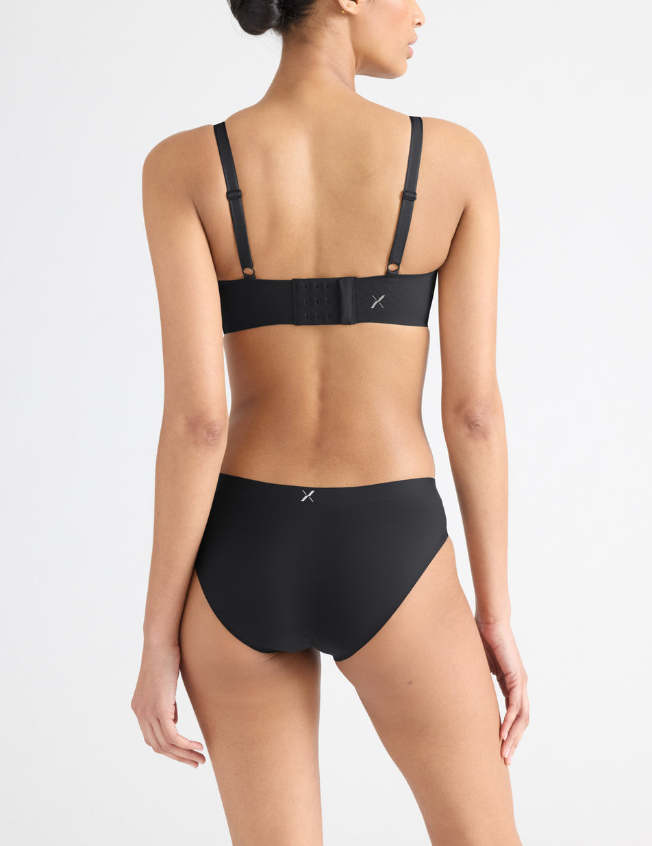 Knix Leakproof UltraThin No-Show Bikini Bottoms Black | EMJFUN-042