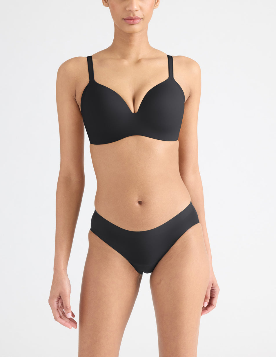 Knix Leakproof UltraThin No-Show Bikini Bottoms Black | EMJFUN-042