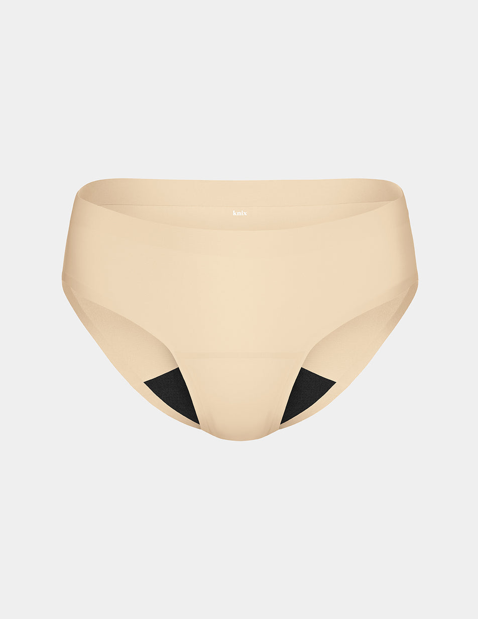 Knix Light Leakproof No-Show Bikini Bottoms Beige | SKLRXT-526