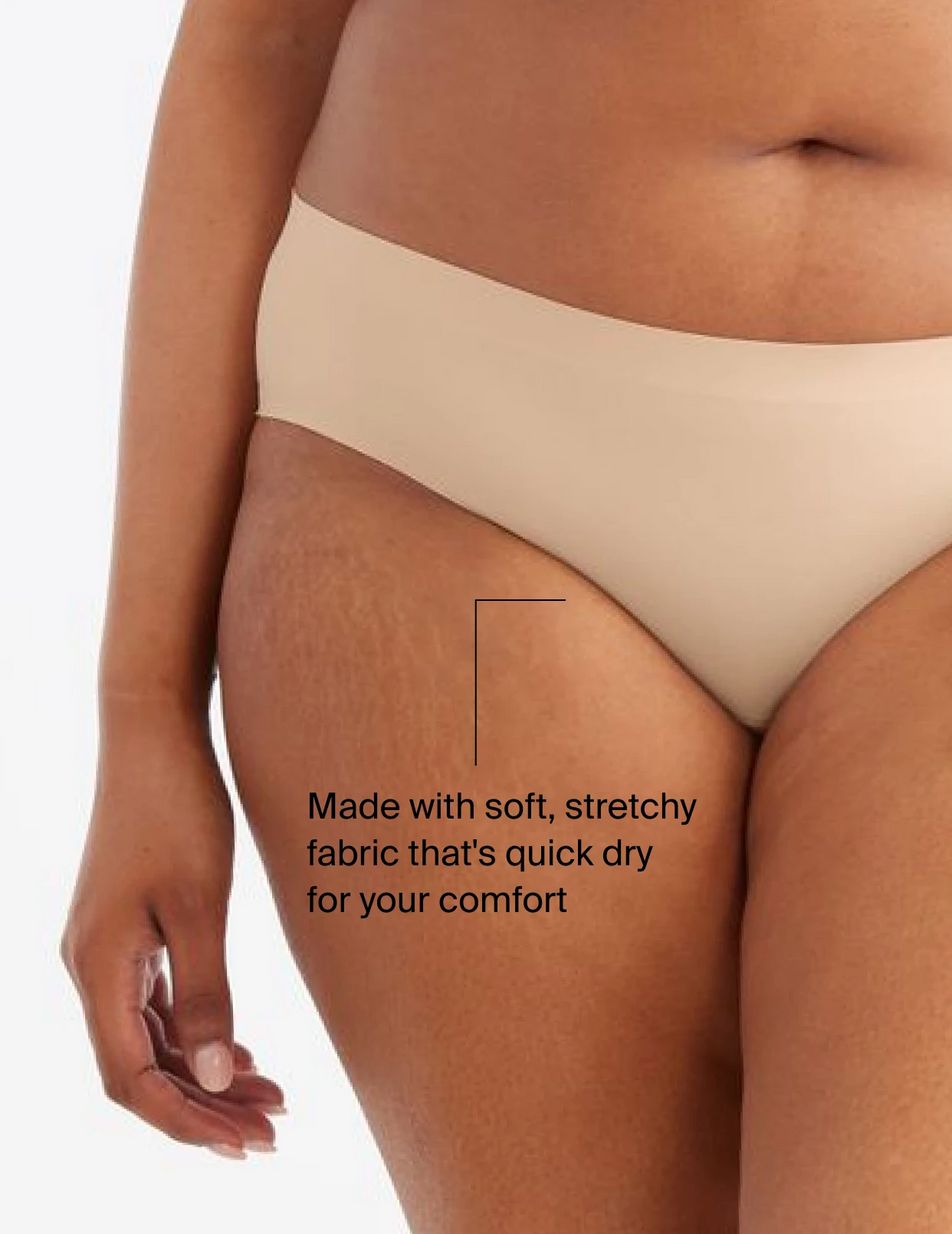 Knix Light Leakproof No-Show Bikini Bottoms Beige | SKLRXT-526