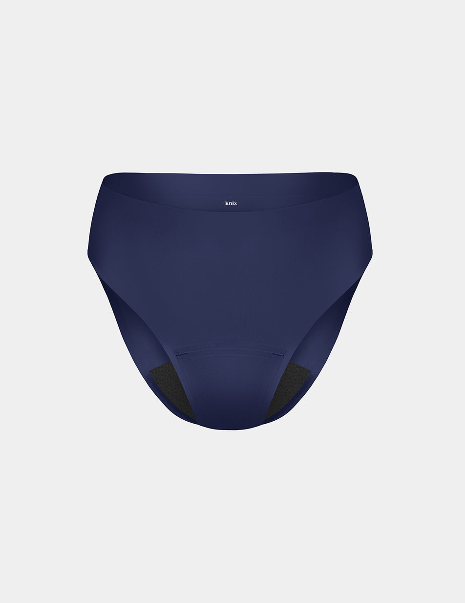 Knix Light Leakproof No-Show French Underwear Navy | GJLIHZ-279