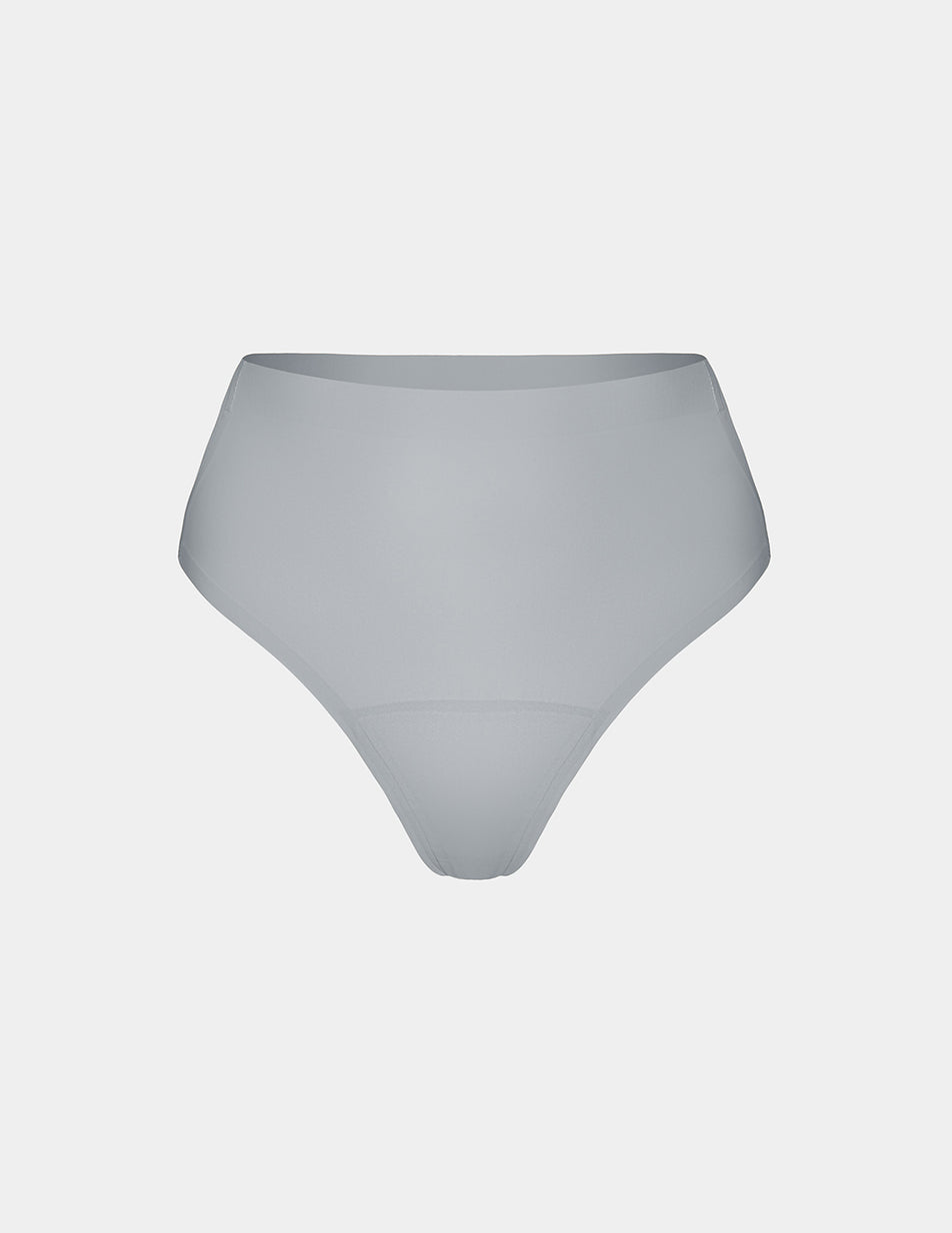 Knix Light Leakproof No-Show High Rise Thong Grey | UNLEAW-251