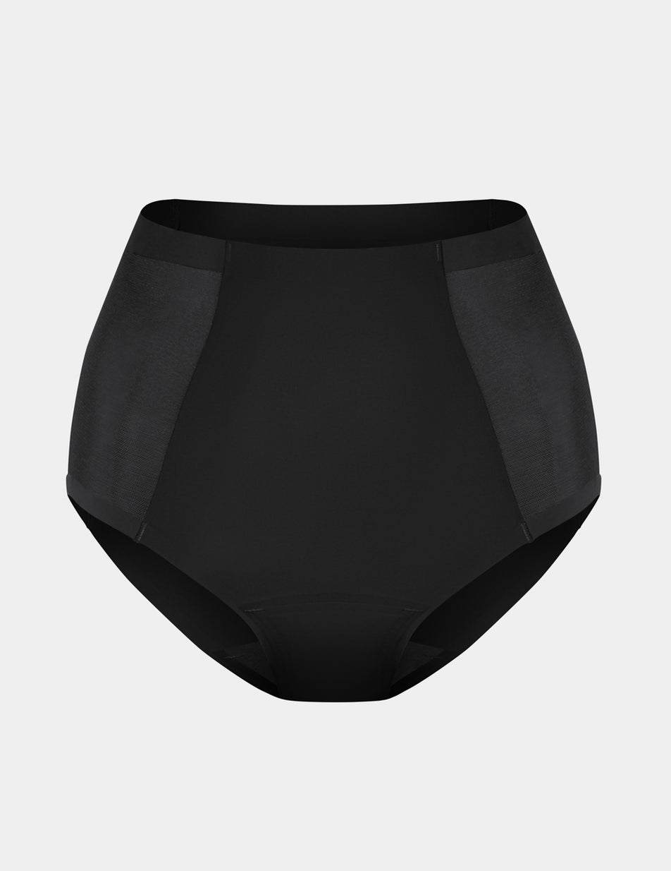 Knix Light Leakproof No-Show Mesh High Rise Underwear Black | LUANTS-094