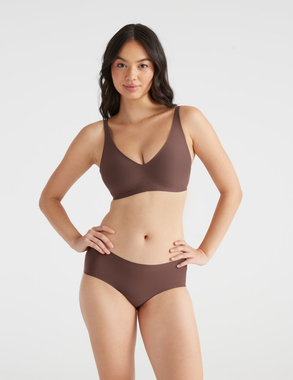 Knix Light Leakproof No-Show Underwear Chocolate | ROKUGF-836