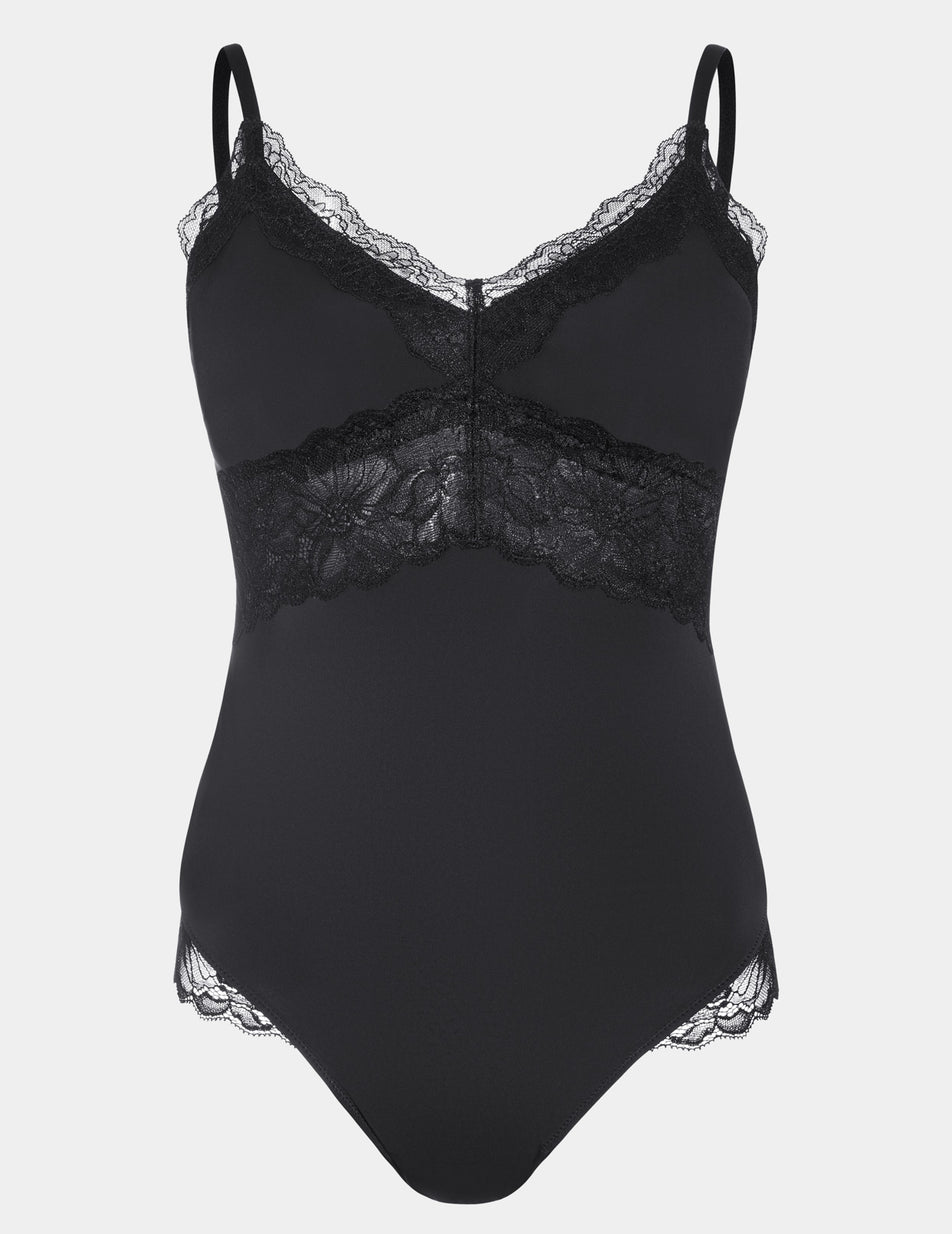 Knix Love & Lace Bodysuit Black | VIKDGZ-426