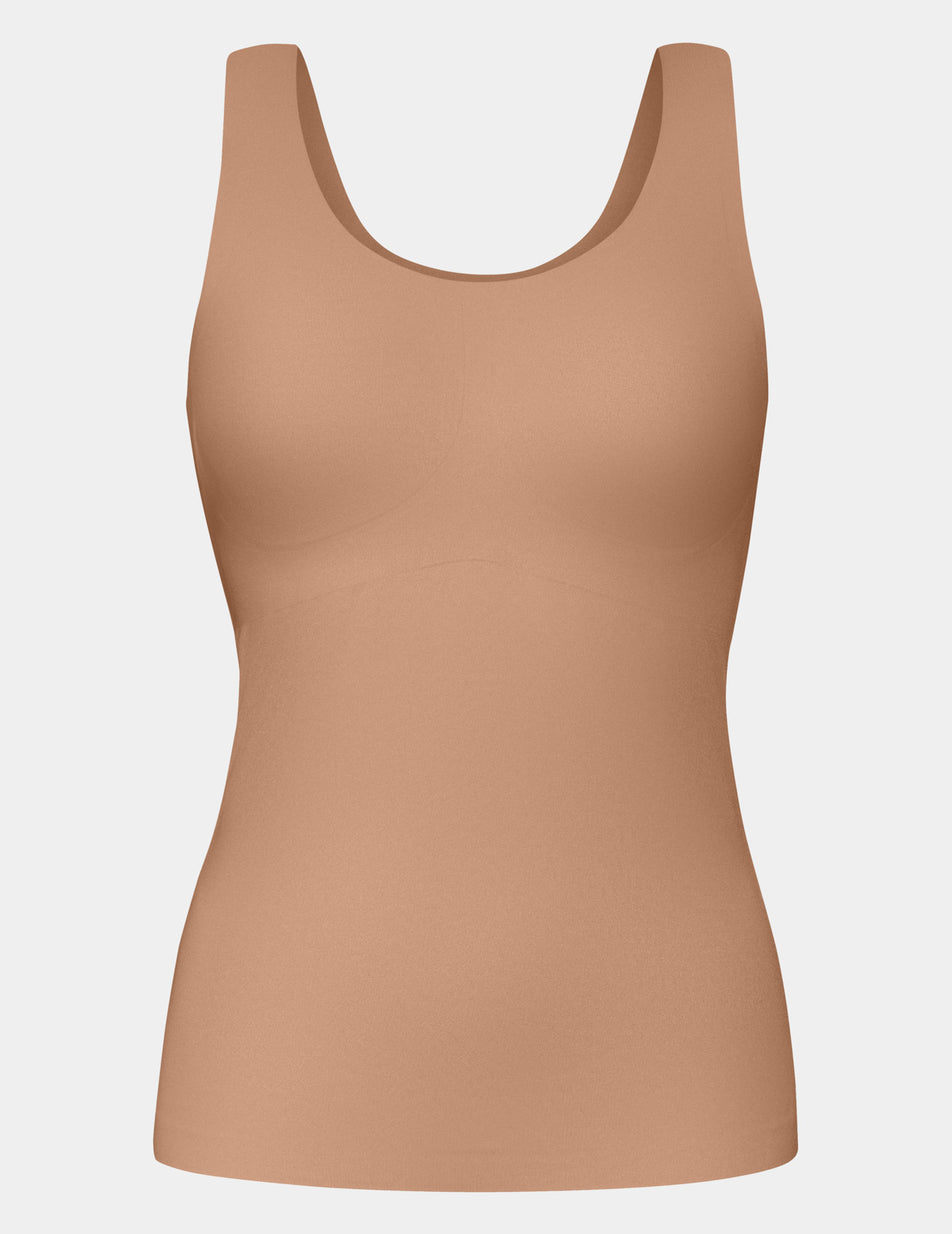 Knix LuxeLift Scoop Neck Tanks Beige | LRPNMF-132