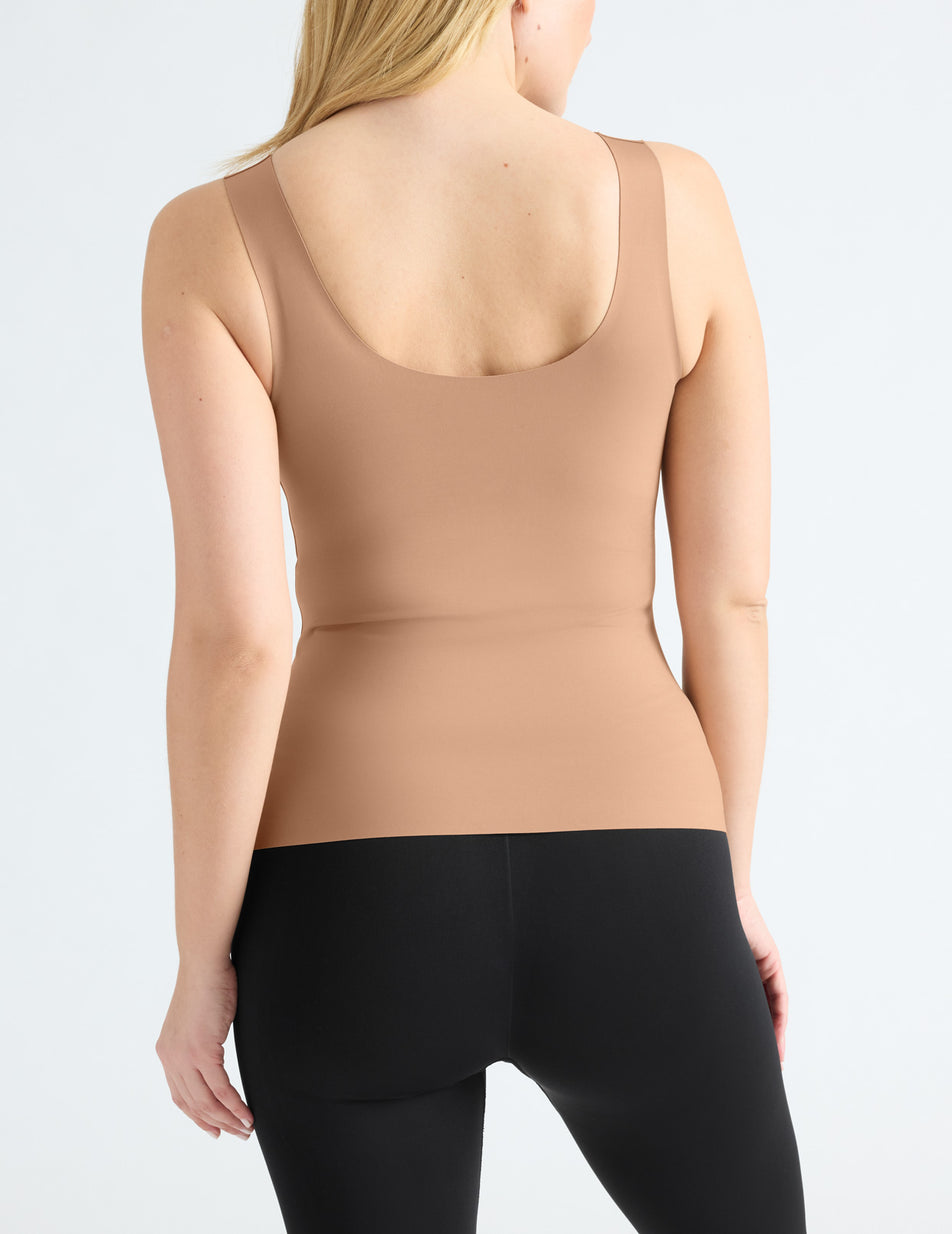 Knix LuxeLift Scoop Neck Tanks Beige | LRPNMF-132