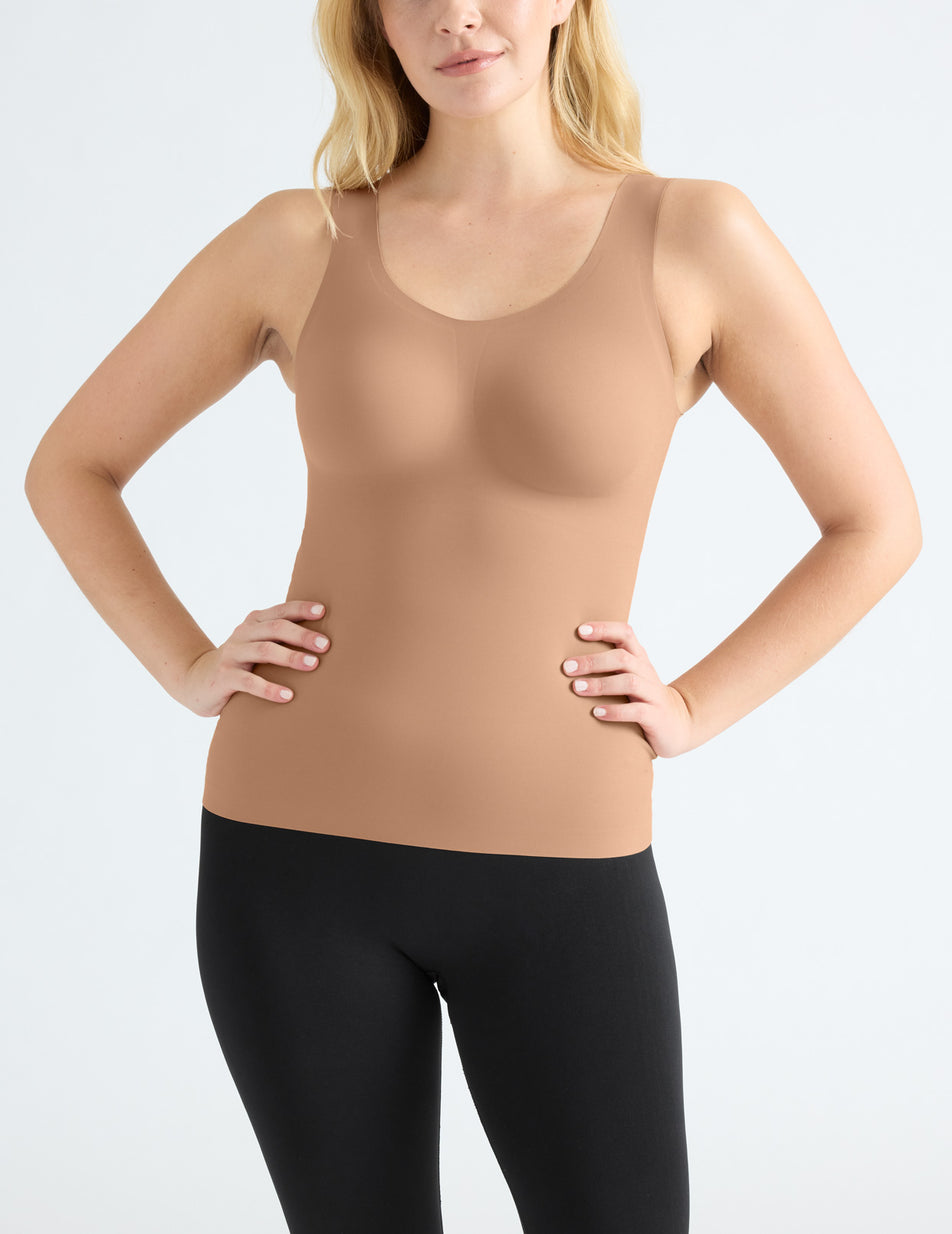 Knix LuxeLift Scoop Neck Tanks Beige | LRPNMF-132