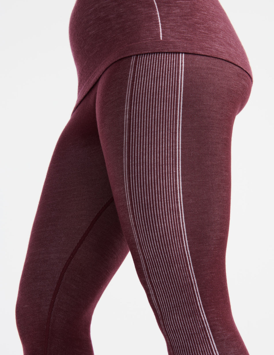 Knix Merino SculptWool® Seamless Legging Burgundy | ZPETDS-042