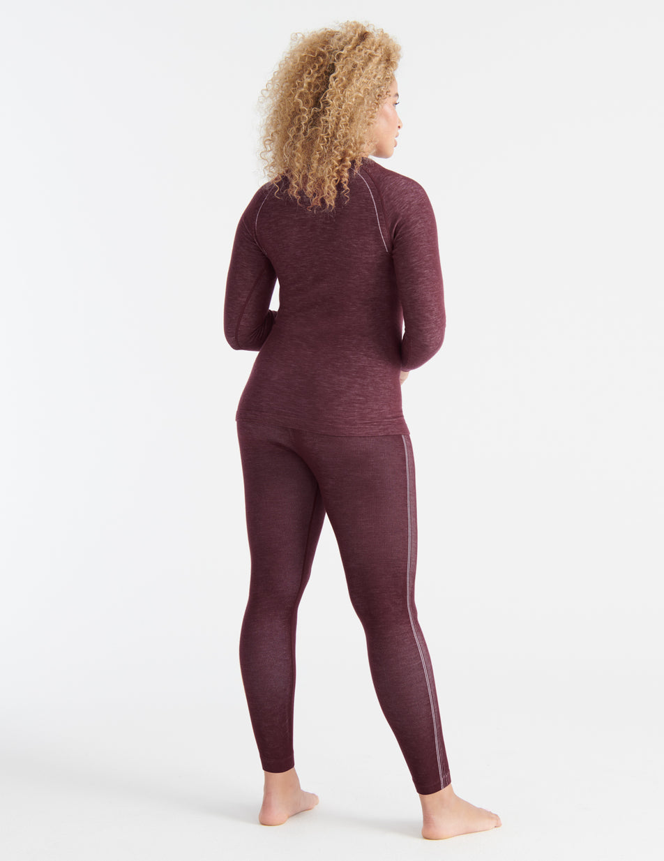 Knix Merino SculptWool® Seamless Tops Burgundy | OFYCKV-516