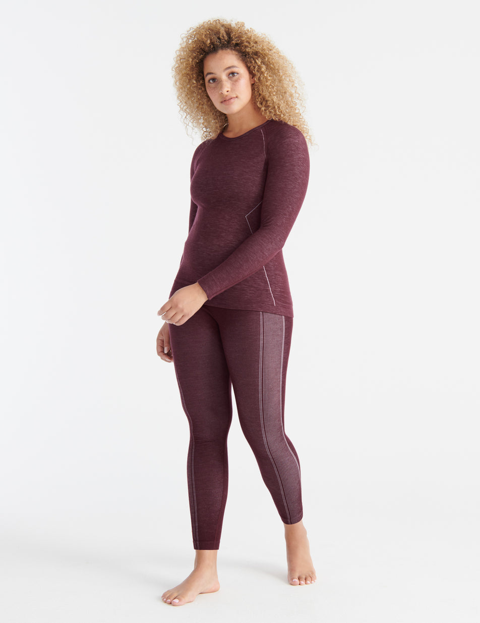 Knix Merino SculptWool® Seamless Tops Burgundy | OFYCKV-516