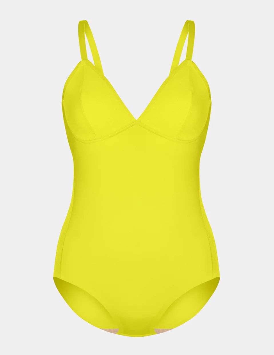 Knix Mesh Deep V Bodysuit Yellow | CUMLIS-809