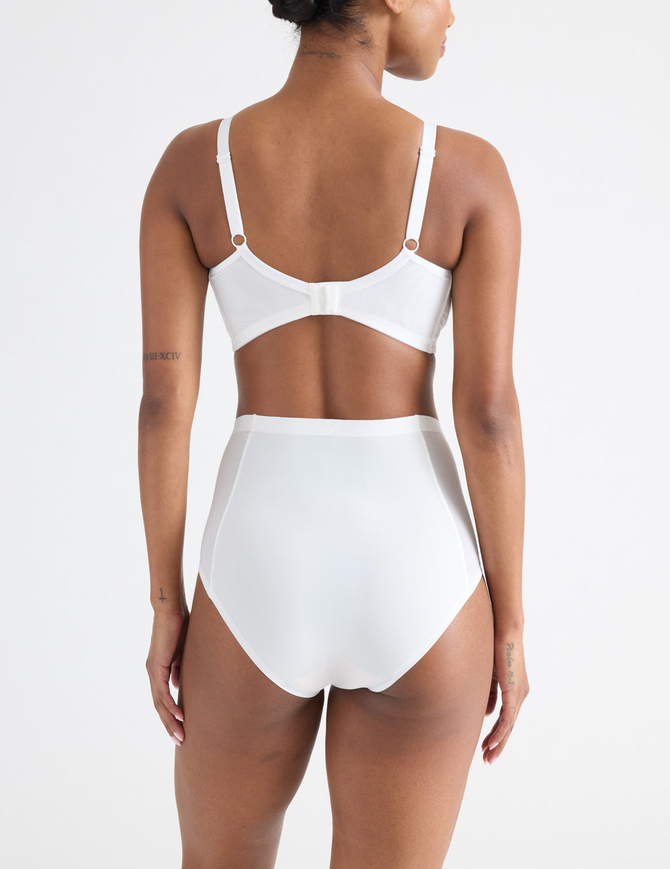 Knix Mesh Deep V Bras White | SMJDFK-382