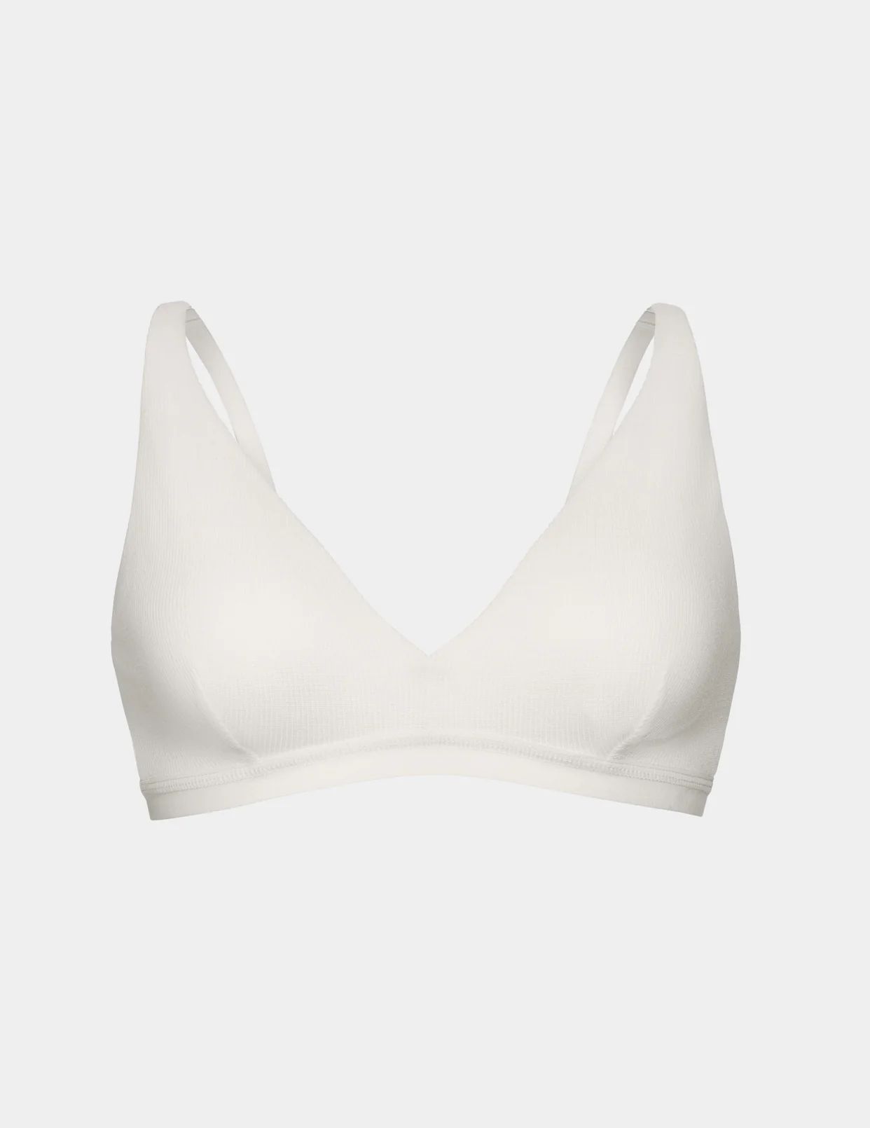 Knix Micro Modal Rib Bras White | BPRAJQ-875