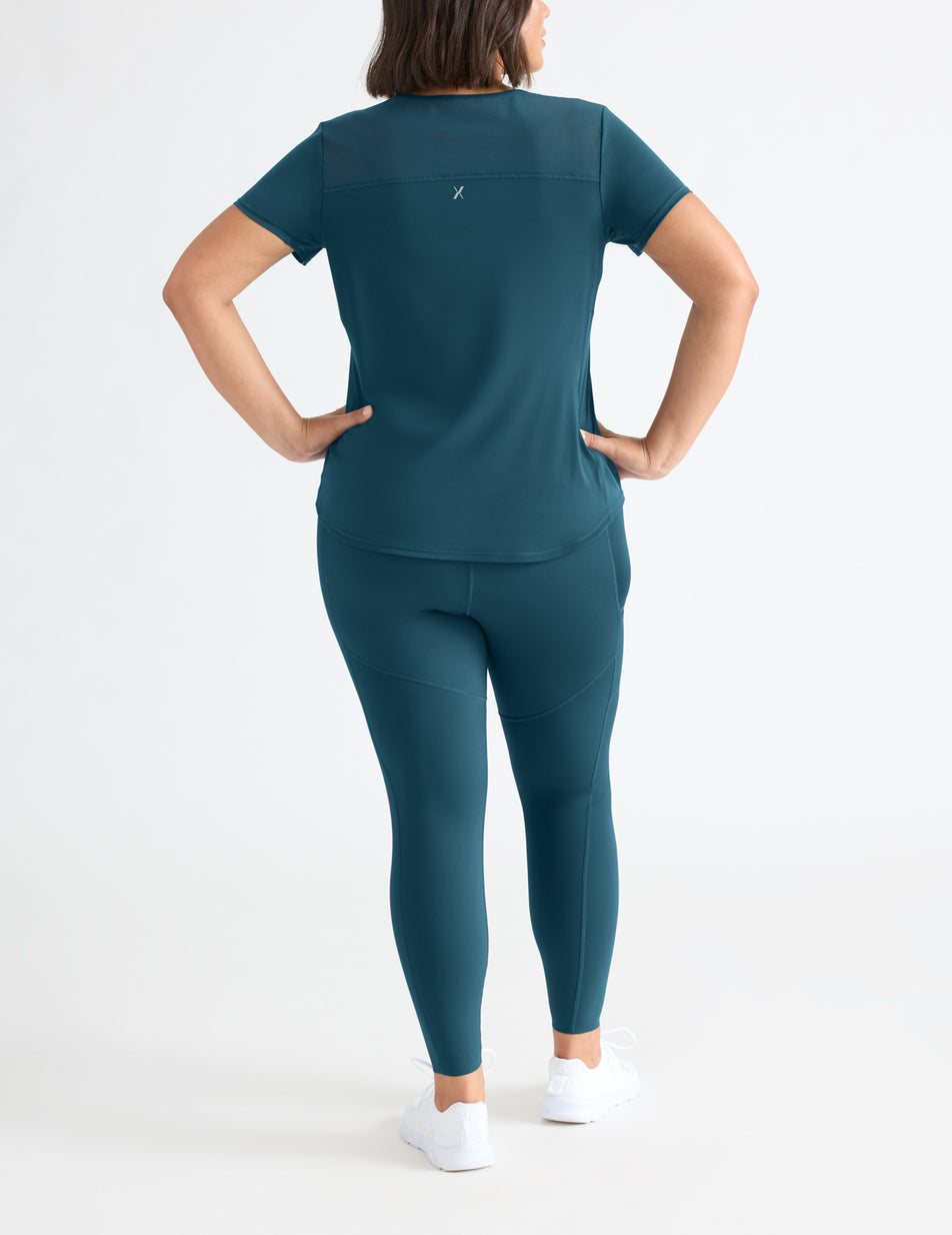 Knix Momenta Active T Shirts Peacock Blue | SMGFAI-481