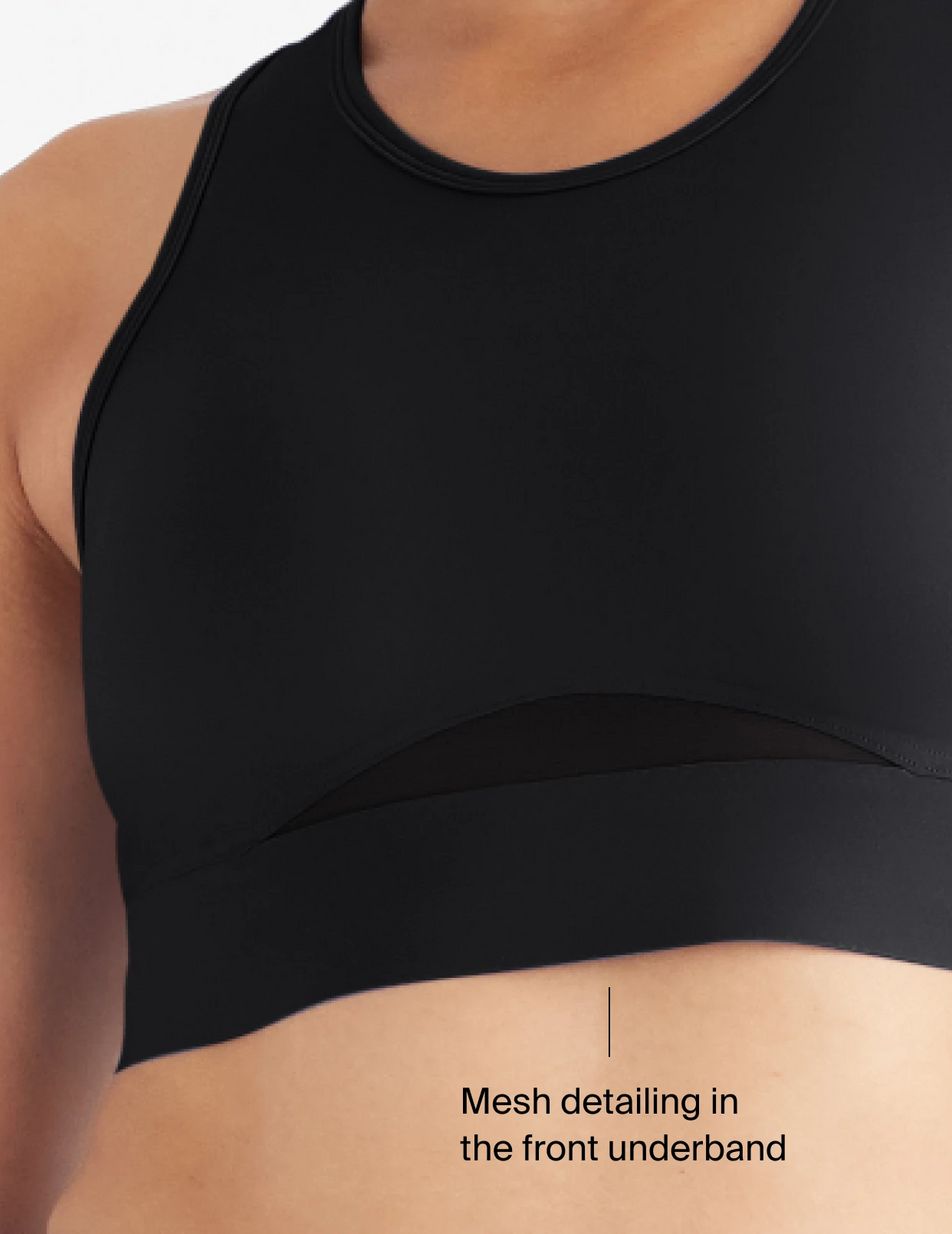 Knix Momenta Racerback Sports Bras Black | SRUJLA-712