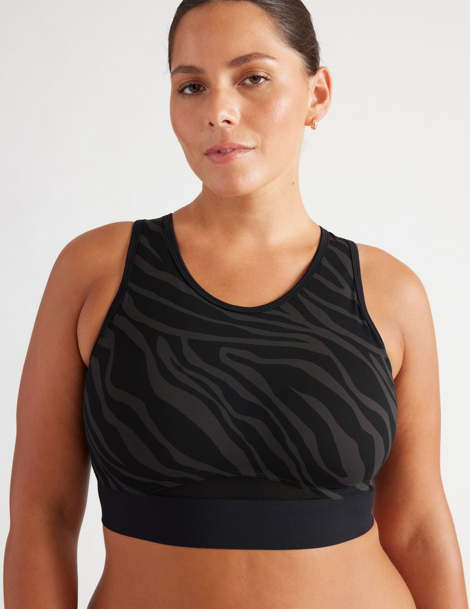 Knix Momenta Racerback Sports Bras Black | VXHKWN-195