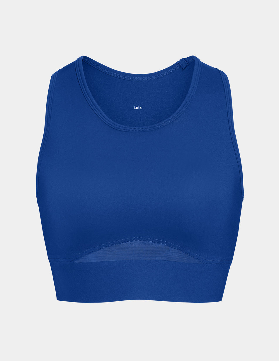 Knix Momenta Racerback Sports Bras Blue | ZQLOVP-873