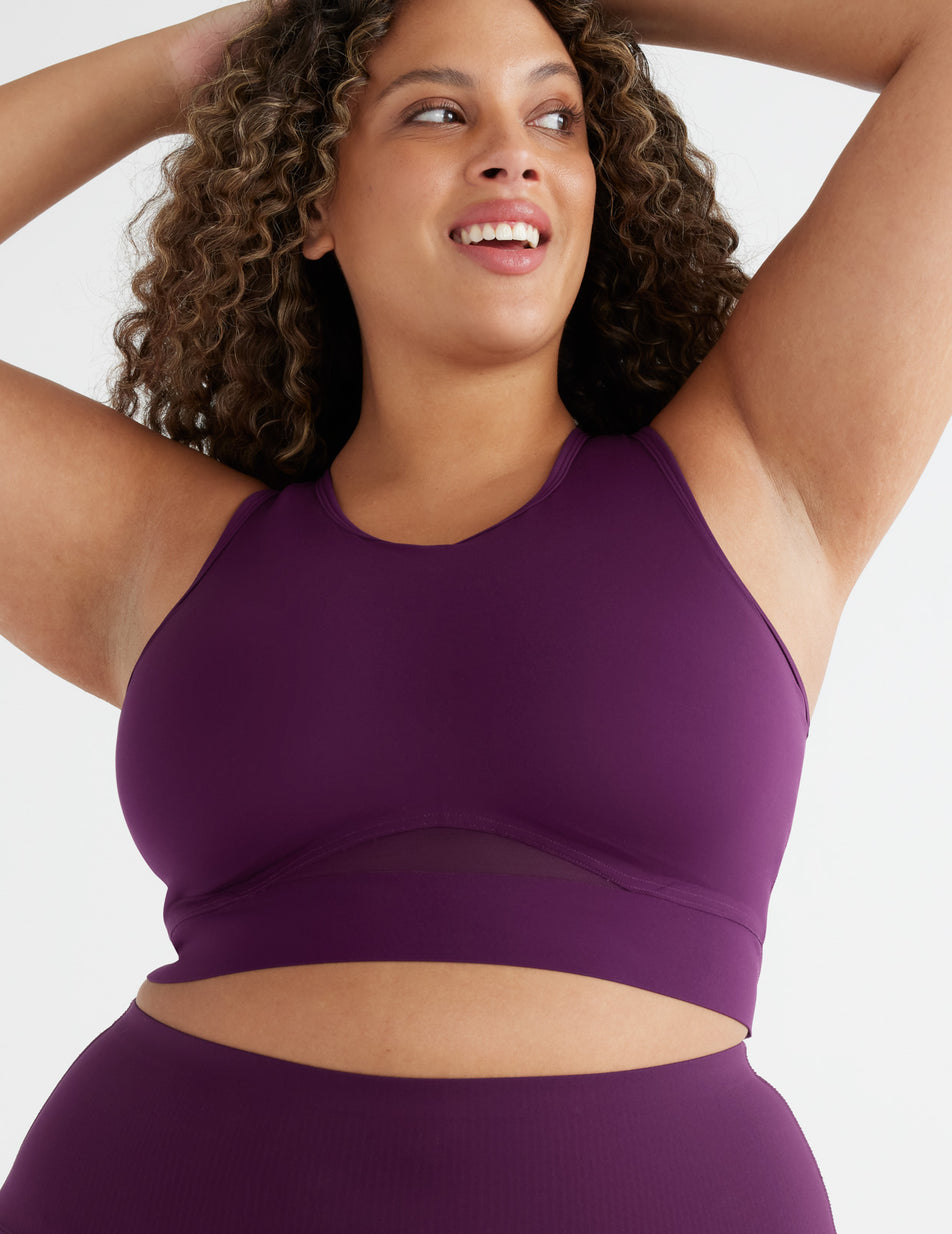 Knix Momenta Racerback Sports Bras Purple | AYNDHX-418