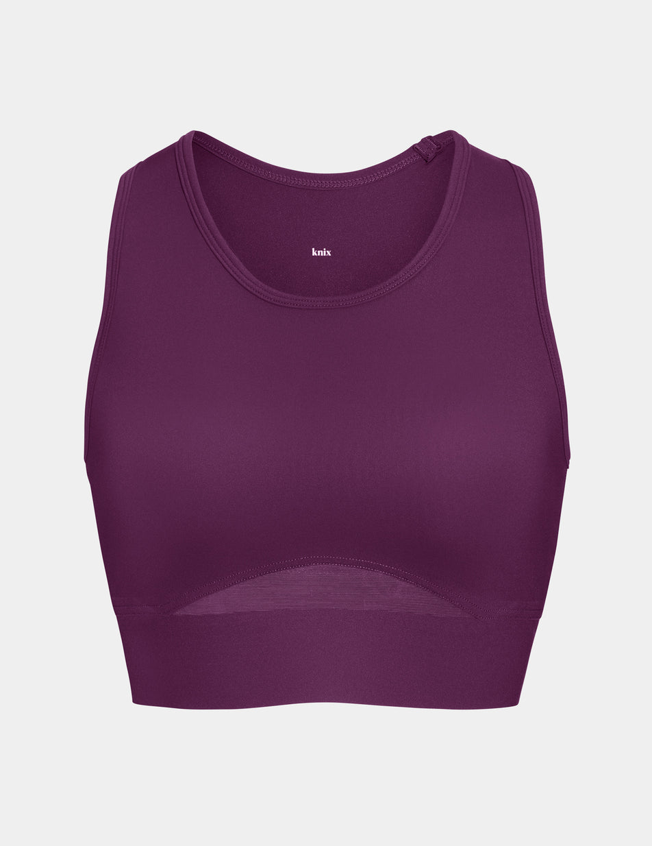 Knix Momenta Racerback Sports Bras Purple | AYNDHX-418