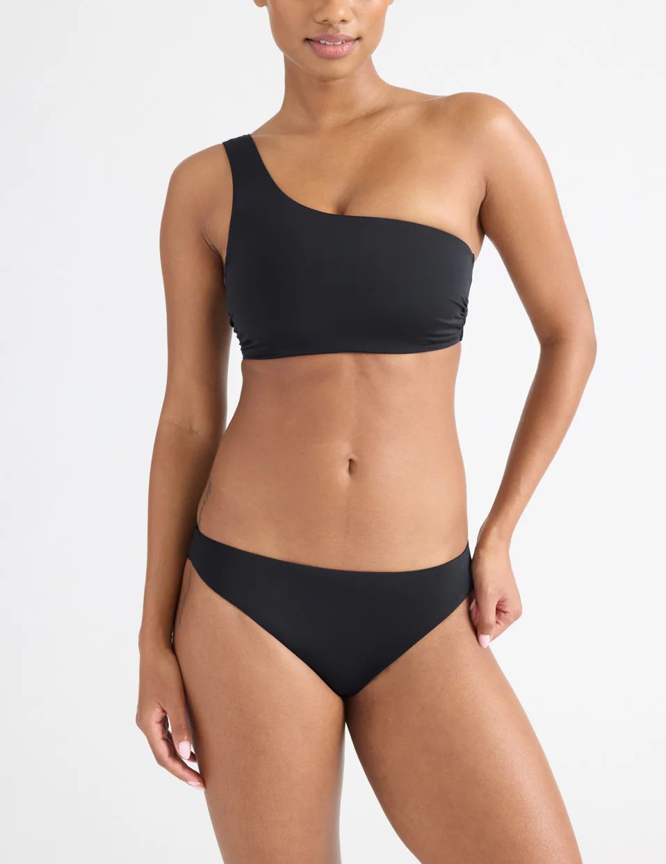 Knix One Shoulder Bikini Black | CRLOWQ-156