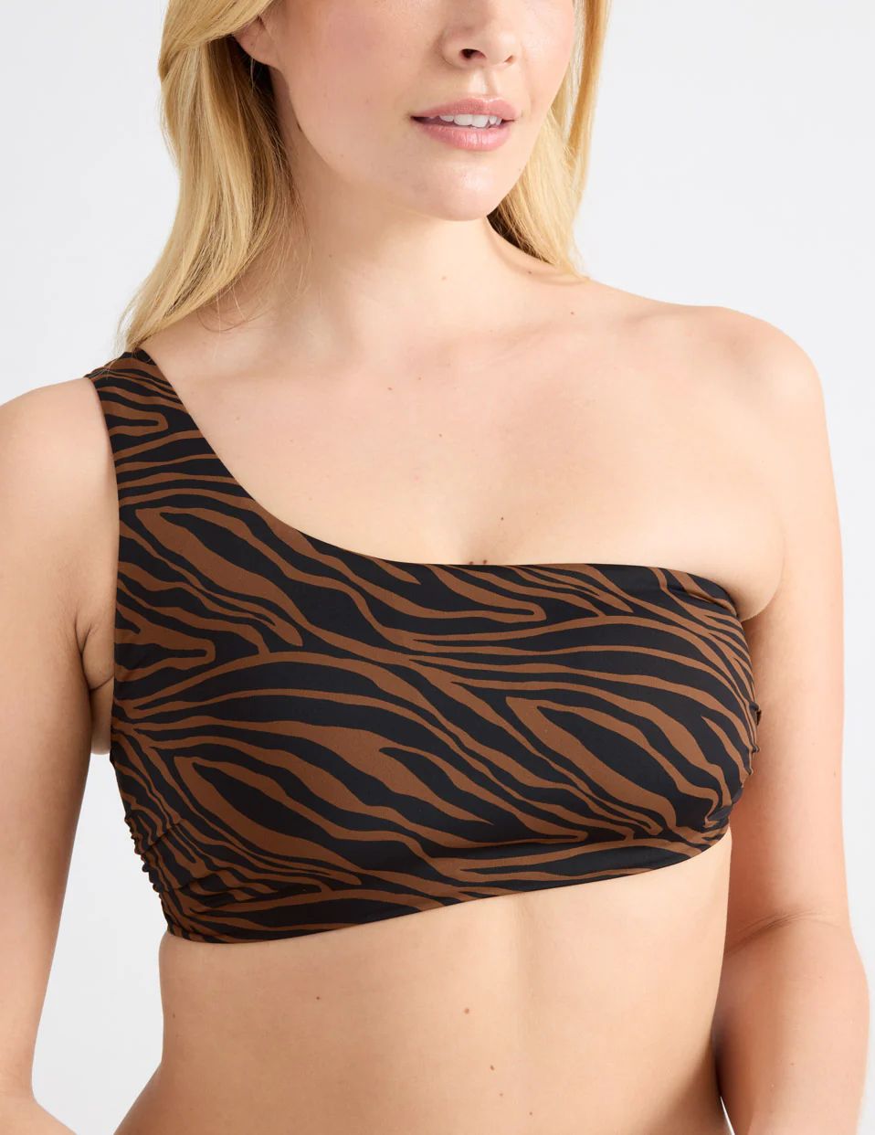 Knix One Shoulder Bikini Brown | FYXBQE-153