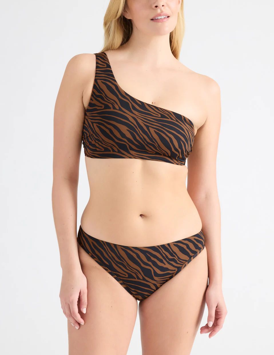 Knix One Shoulder Bikini Brown | FYXBQE-153