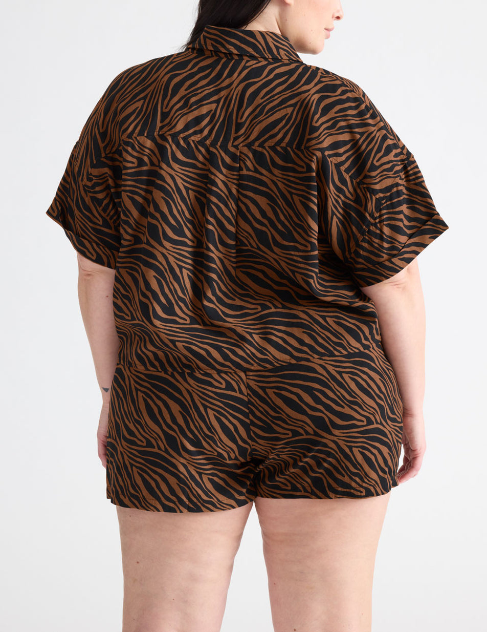 Knix Poolside Shorts Brown / Black | LRTAJO-375