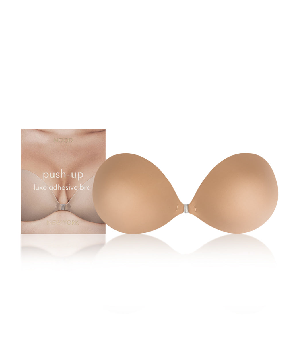 Knix Push-Up Luxe Adhesive Reusable Bras Beige | DLQEON-139