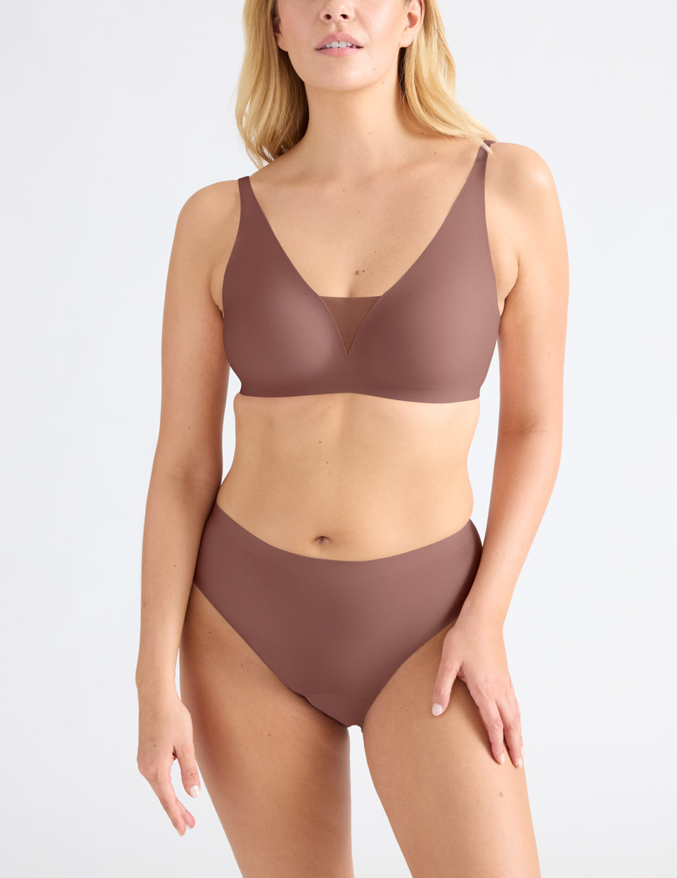 Knix Revolution Shadow Mesh Bras Brown | JEHSNM-701