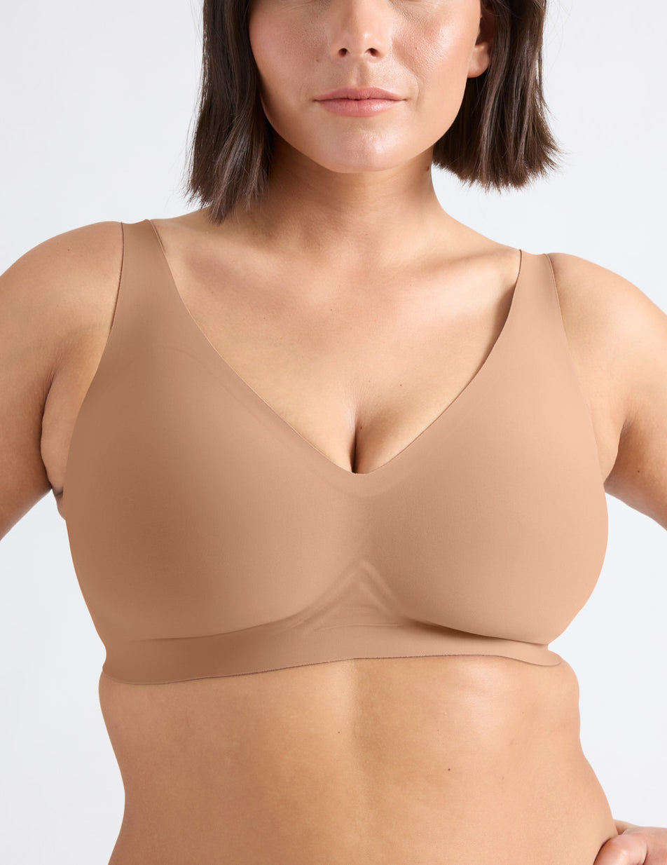 Knix Revolution V-Neck Bras Beige | OUGYWP-083