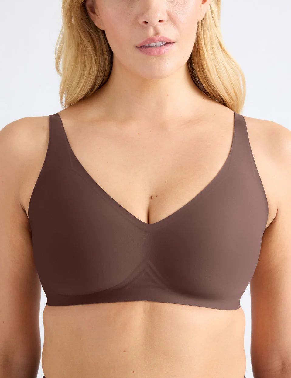 Knix Revolution V-Neck Bras Chocolate | SLIDXB-105