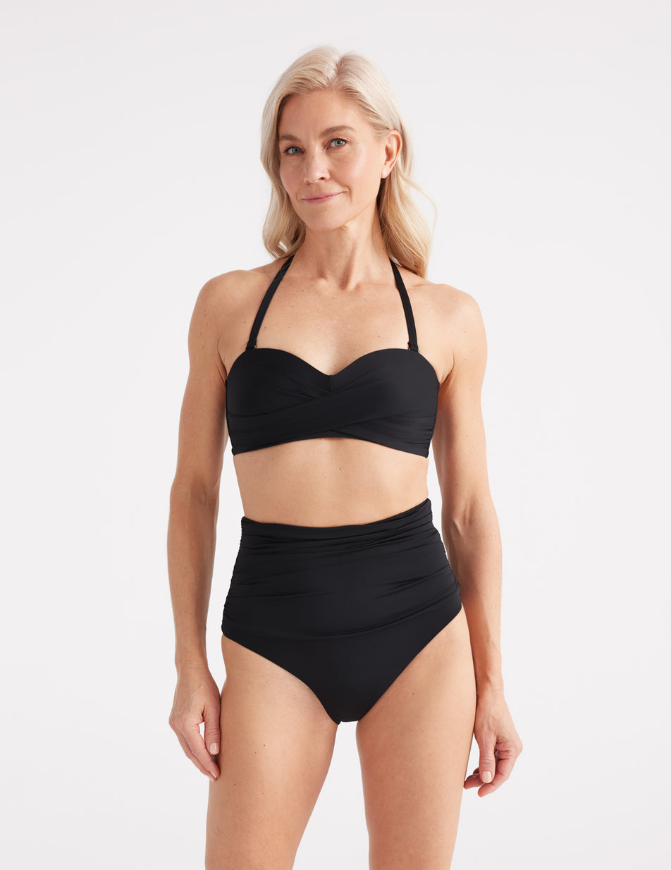 Knix Sculpt Bandeau Bikini Black | APQGVX-426