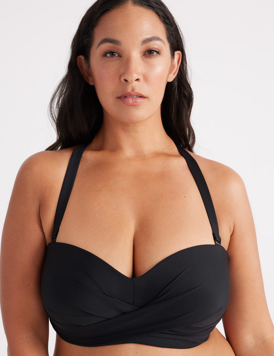 Knix Sculpt Bandeau Bikini Black | APQGVX-426