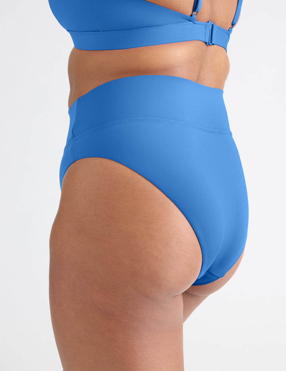 Knix Sculpt High Rise High Cut Swim Bottoms Blue | ZOMSWD-517