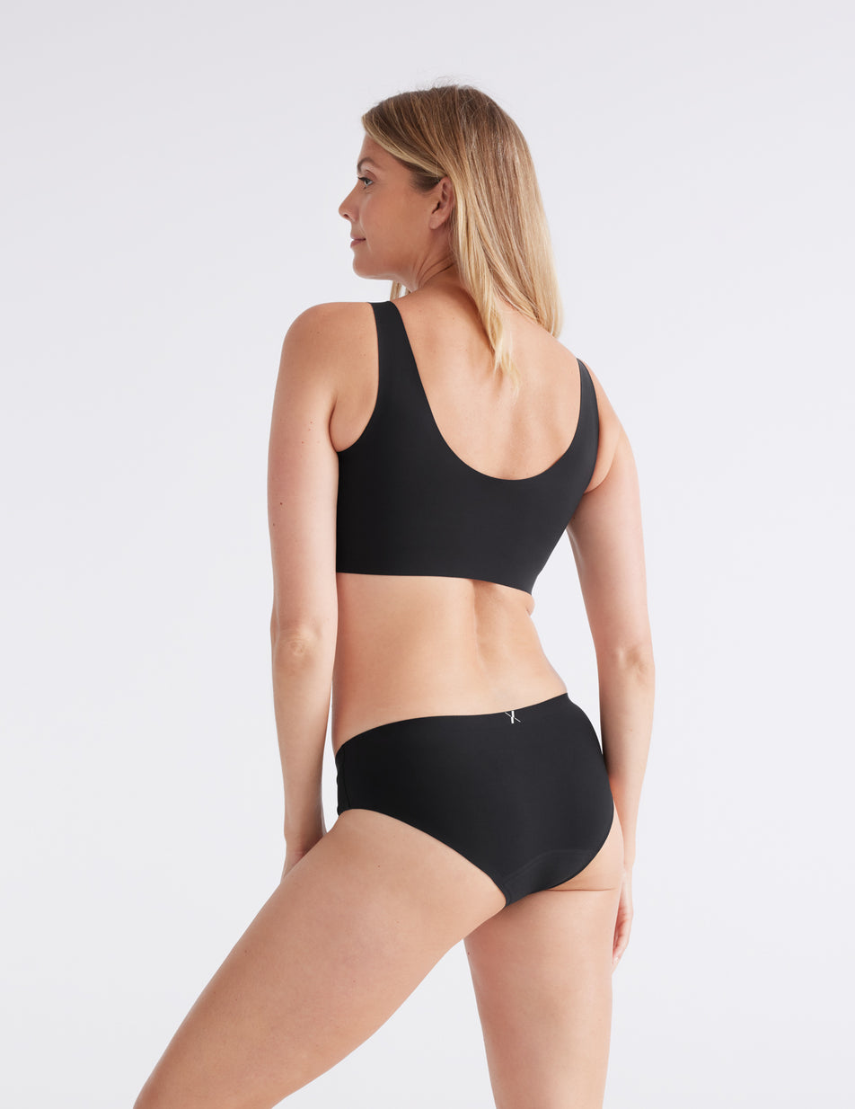 Knix Super Leakproof® No-Show Bikini Bottoms Black | VYMFJR-082