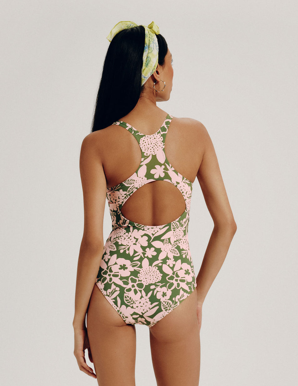 Knix Teen Period Sport Swimsuit Swimsuits Flower | HUOTWE-201