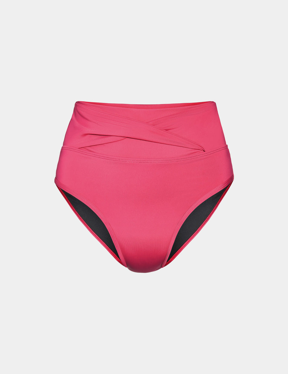 Knix Teen Period Swim Twist High Rise Bikini Bottoms Red | TLEWRK-471