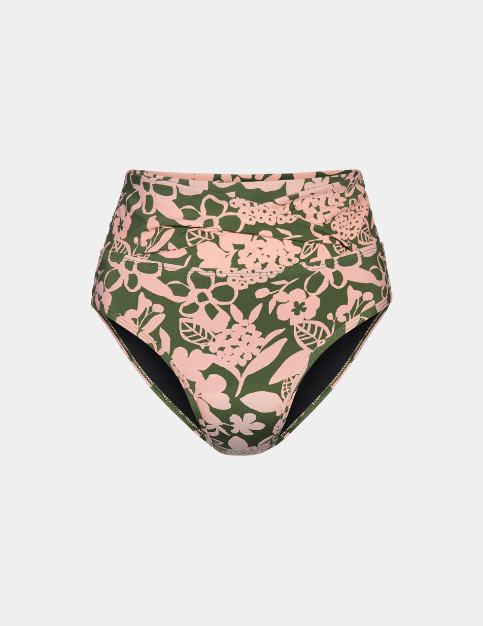 Knix Teen Period Swim Twist High Rise Bikini Bottoms Green | RKCHIJ-853