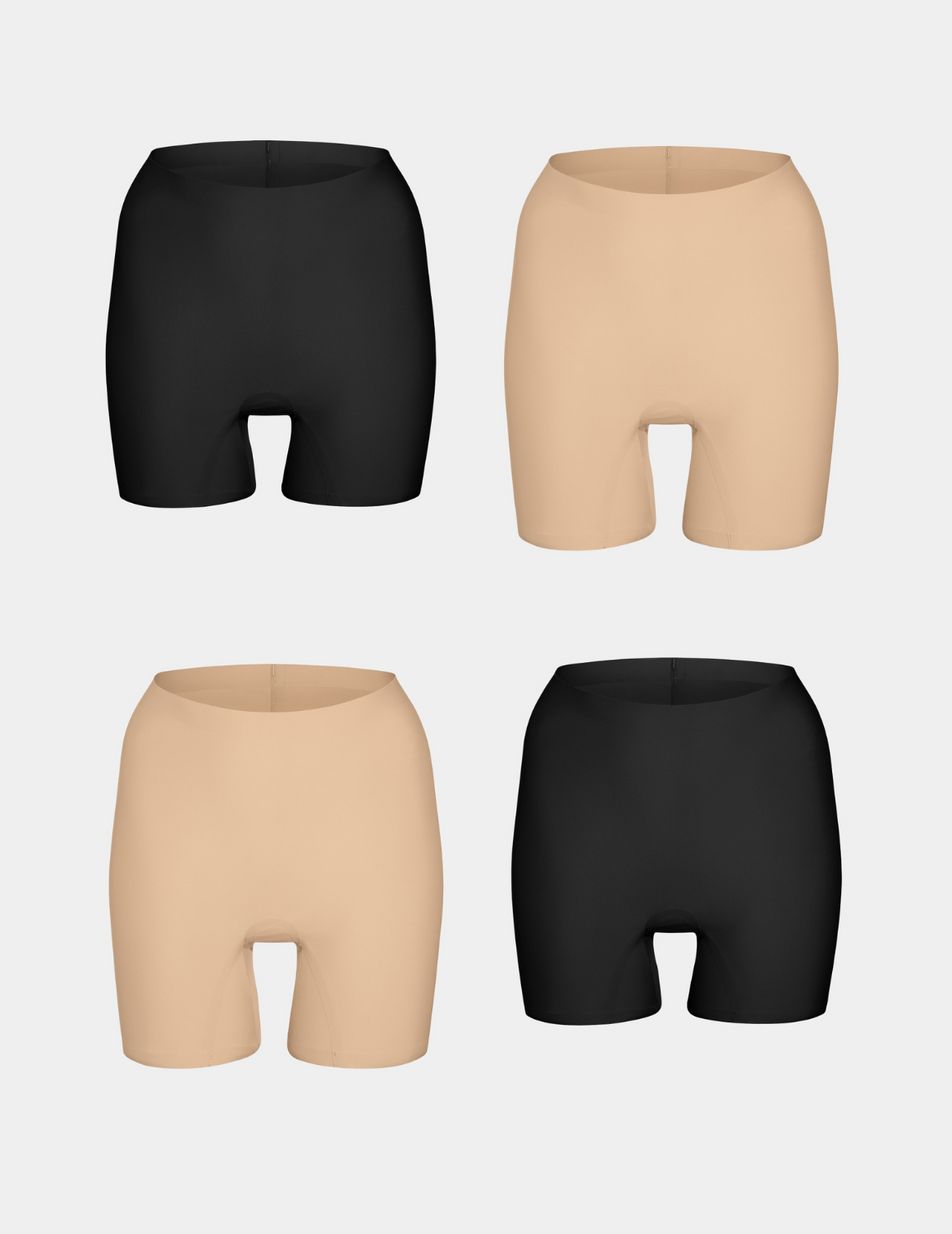 Knix Thigh Saver® 4-Pack Shorts Beige / Black | PNUKFZ-941