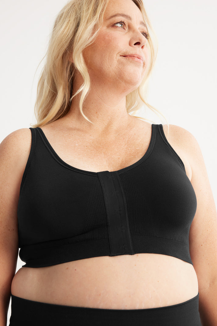 Knix Ultra Soft Front Closure Pullover Bras Black | FMIXSO-965