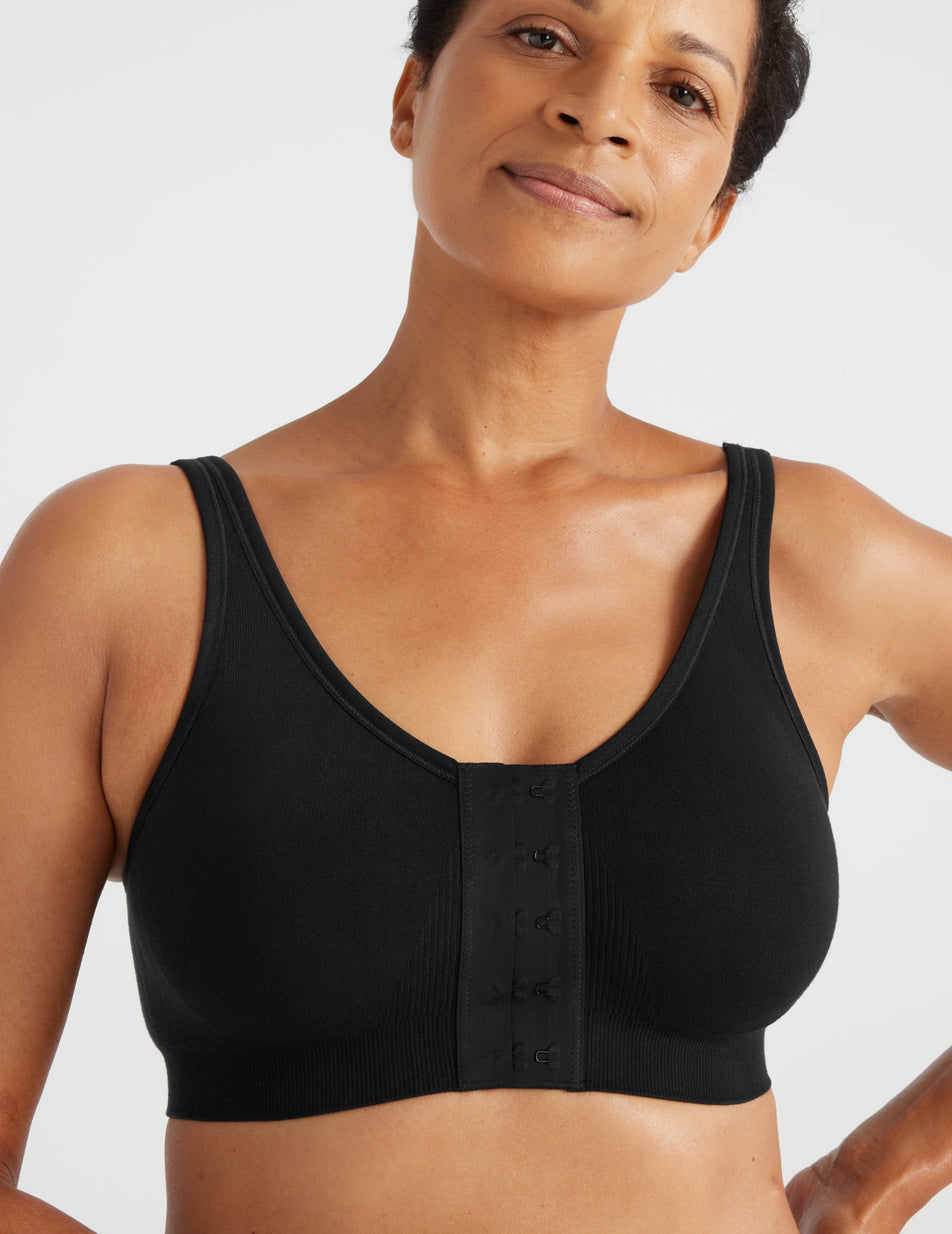 Knix Ultra Soft Front Closure Pullover Bras Black | FMIXSO-965